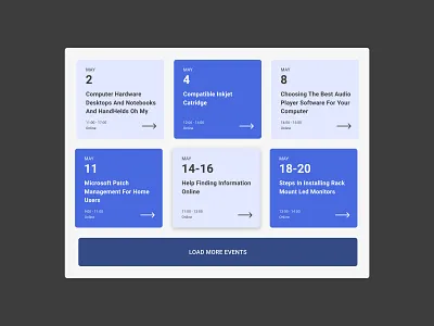 Event List design event graphic design list typography ui ux