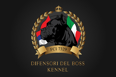 Difensori Del Boss Kennel adobe illustrator art boss branding cane corso design designer dog graphicdesign gray idea illustration kennel logo ui ux vector