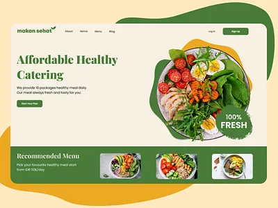 Healthy Catering Landing Page food landing page ui web design website