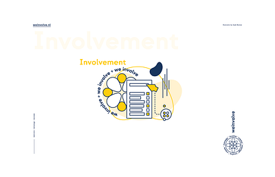 Involvement - weinvolve+ branding creative data visualisation design flat flat design flat illustration icon icon art illustration illustration art illustrations illustrator infographic less is more line line art minimalistic minimalistic illustration yellow