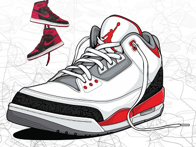 JORDANCON 90s art artistic colorful design drawing graphic design hiphop hypebeast illustration jordan nike oldschool red retro sneakerculture sneakerhead sneakerillustration sneakers streetwear