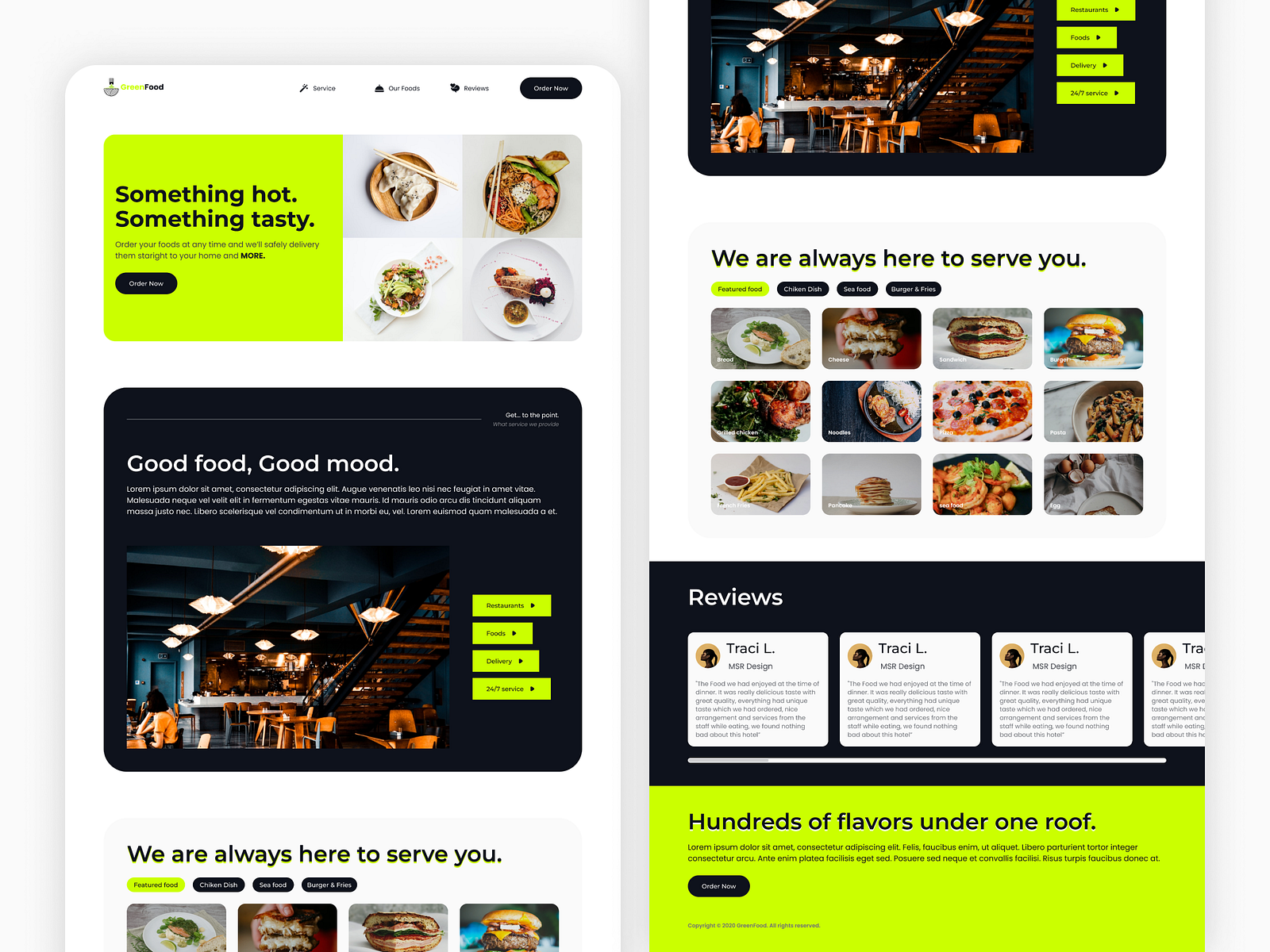 One-page Restaurant Responsive website by ilias miah on Dribbble