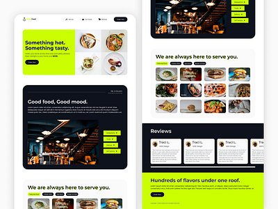 One-page Restaurant Responsive website branding burger cooking design food food and drink food delivery service food order foodie greenfood home page ilias landing page logo restaurant trending ui ux web design website design