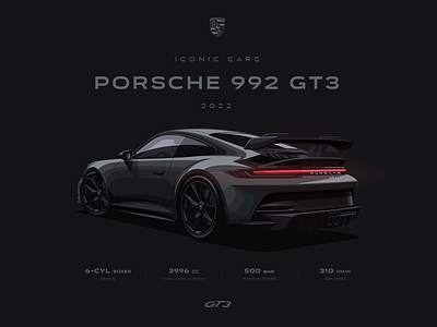 Sleek Porsche GT3 Poster