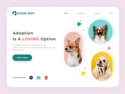 Dog adoption web-design design