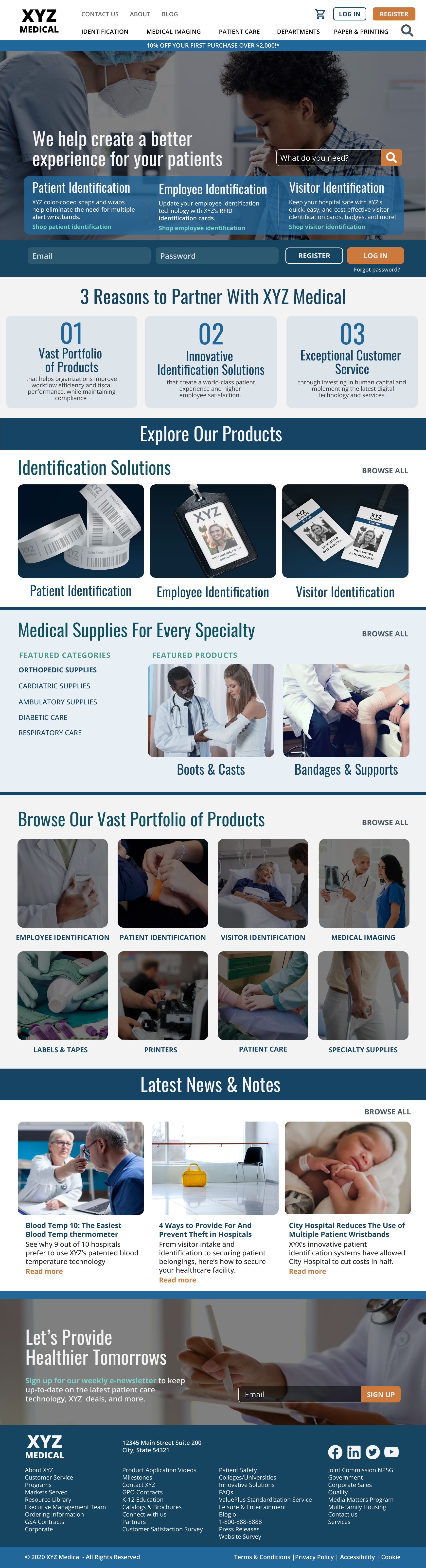 XYZ Medical E-Commerce Case Study branding freelancer pro product design ux web design