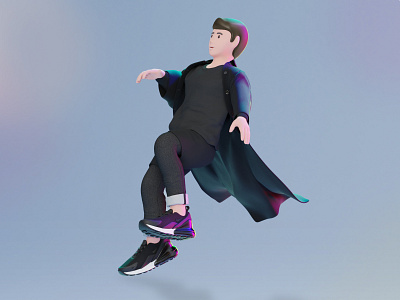 Flight 3d 3d art app blender c4d character colorful figma flight hero icon illustrator mascot photoshop render sneakers ui ux web