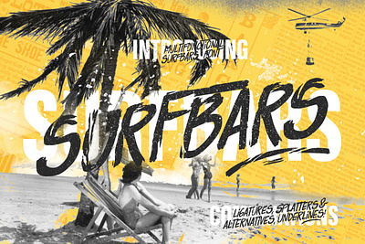 Surfbars Font 2022 trends design energetic font font font trends fonts illustration logo retro script summer font typographic trends typography vintage