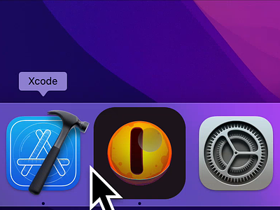 Animated macOS dock icon with Rive! apple dock dock icon eye eyeball icon mac macos mouse