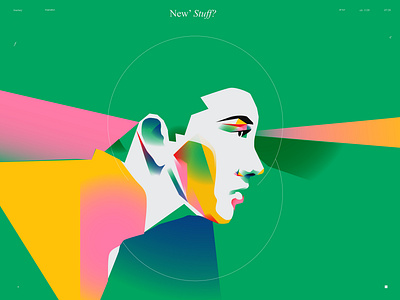 Experimenting abstract composition design geometrical shapes illustration laconic lines man portrait minimal portrait portrait illustration poster shapes splash