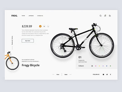 Bicycle Landing Page ui behance bicycle branding design dribble flat design for sale graphic design landing page mockup modern ui ui user experience user interface ux website ui