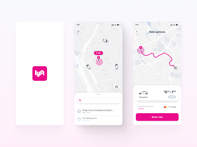 Ride Mobile App - Lyft Redesign android app design ios lyft mobile mobile app product design ride app uber ui ux ux ui