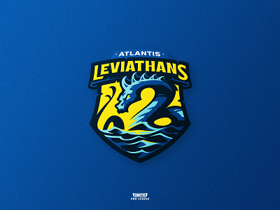 Atlantis Leviathans badge branding dlanid dragon icon identity illustration leviathan logo logotype mascot monster sea snake sports