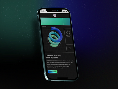 Pluto mobile site 3d ar interactive mobile spiral ui vr website