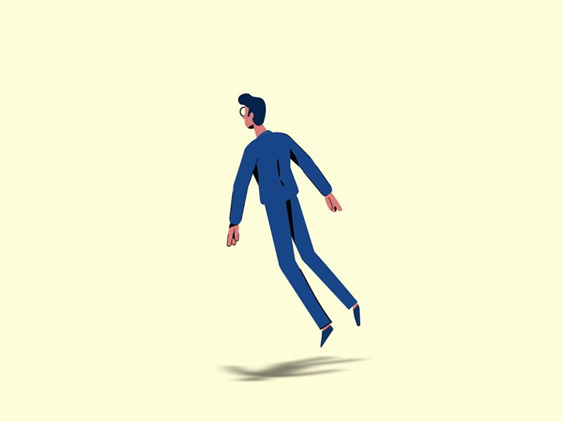 Floating Client 2d animation animation character animation explainer motion