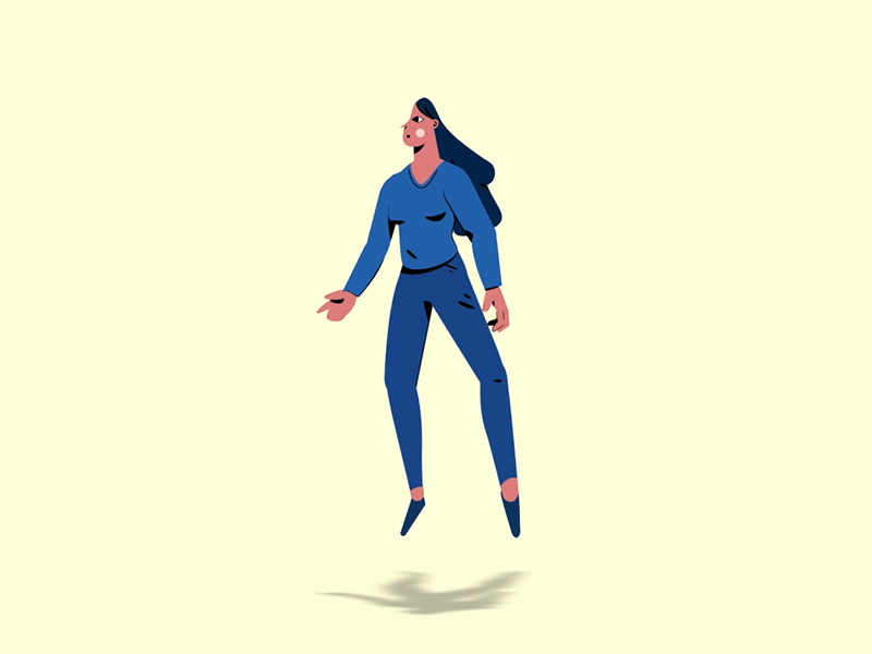 Flying in the Digitals 2d animation animation character explainer floating flying motion graphics