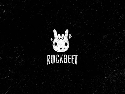 ROCKBEET (Rock + rabbeet) mixed logo design concept abstract branding design dribbble edgy heavy illustration logo metal music punk rabbit rock typography vector