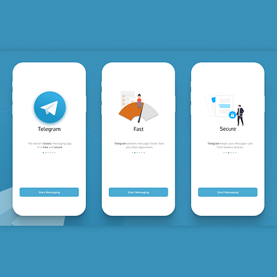 Splash Screen for Telegram app graphic design icon splash screen telegram ui ux vector