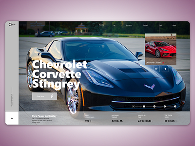 Otium websait ... adobexd car design shevrolet supercar ui ux web webdesign websait