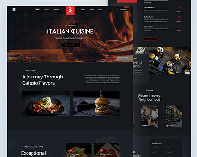 Restaurant Landing Page UI/UX Web Design design landing page restaurant restaurant landing page restaurant ui design restaurant website ui ux web design