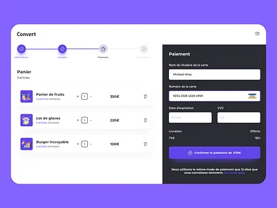 Checkout page - Website checkout checkout page design paiement ui ui design ui ux ui ux designer web design