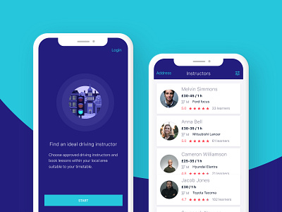 Drivio app application cards illustration interface mobile ui ux uxui