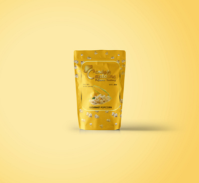 Popcorn Bag Packaging Design eye catching graphic design minimal packaging packaging design