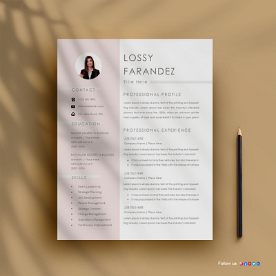 Clean and Professional CV Template for Microsoft Word job search success