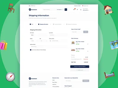 Homzmart Shipping Information 3d animation app branding cart design ecommerce furniture graphic design icon illustration logo motion graphics shopiing typography ui ux vector