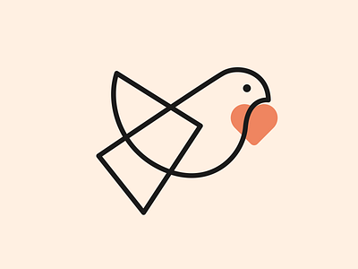 Love Dove! art bird birds brand branding dove drawing heart icon illustration illustrations line art logo love mark minimal monoline simple symbol wings