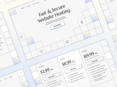 Web Hosting Solutions dailyui design dilly ui figma gradient hosting landing page minimal plans pricing ui ux web design website