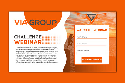 Webinar Landing Page graphic design landing page minimal web design webpage design website design