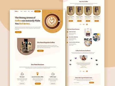 Coffee Shop Landing Page ui website