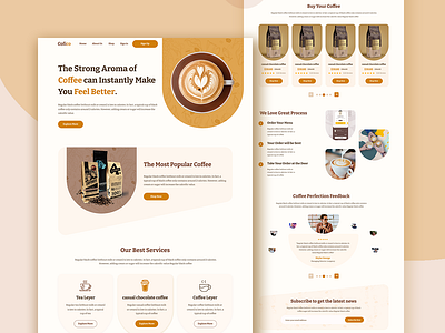 Coffee Shop Landing Page ui website