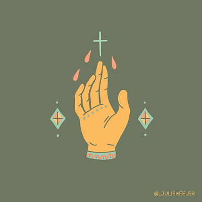 Intentions americana catholic cross flat illustration hand illustration magick mexicana praying religion religious spiritual tattoo idea