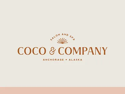 Coco & Company alaska beauty branding design flat grit hair icon illustration logo salon spa texture typography vector
