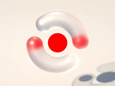 Attention 3d 3d design bold brand branding c4d cg cgi cinema 4d concept concept design corona renderer design dot geometric icon illustration red shape visual