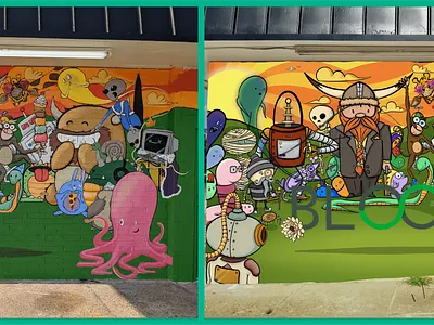 Mural - BLOOM art artwork color design graphic design illustration illustrator mural mural art mural design muralist painting procreate public art street art