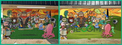 Mural - BLOOM art artwork color design graphic design illustration illustrator mural mural art mural design muralist painting procreate public art street art