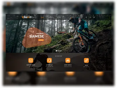 Bike Hill - Web banner UI Design design ui ui ux ux web banner web ui website design