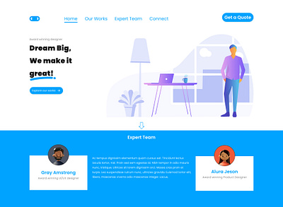 Landing page for your company design ui ux