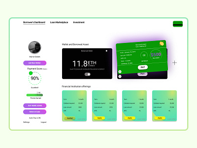 Crypto/Defi concept branding logo mvp ui ux