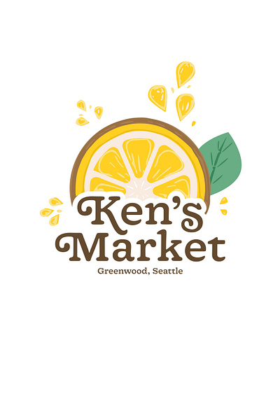 Market Lemon branding design grocery illustration lemon lemonade seattle swash