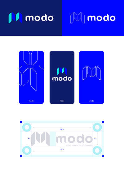 Modo branding design logo typography ui ux vector