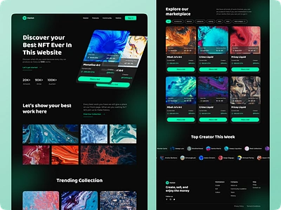 NFT - Landing Page abstrack bitcoin black clean coin crypto design graphic design landing page nft technology ui ui design ui ux uidesign ux web web design webdesign website