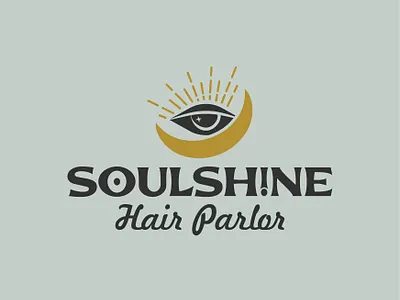 SoulShine Hair Parlor allman brothers barber shop branding design hair illustration lines logo mystic parlor salon simple third eye vector