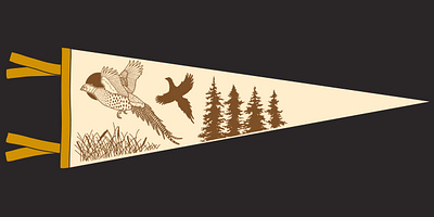 Pheasant Pennant Mock-up adventure branding design illustration landing page midwest pheasant