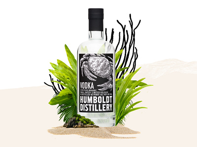 Humboldt Distillery - Bottles bottles design mockup photoshop rum spirits vodka