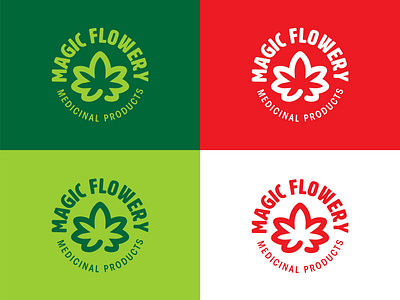 Magic Flowery M.P. Icon Set brand branding design icon illustration logo marijuana medical typography ui ux vector web