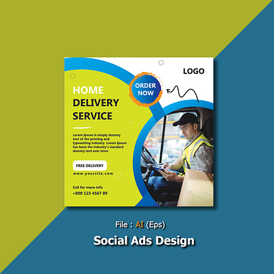 Home delivery service and social ads design by AI 3d ads ads design animation banner design branding design graphic design illustration logo motion graphics post design ui